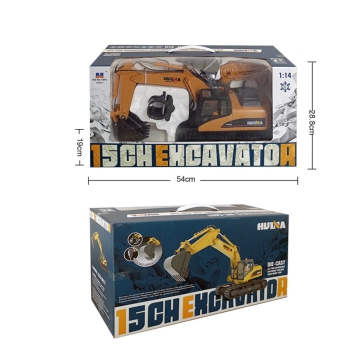 Preview: ES-1535-1 2.4G 1:14 15 CH Halblegierter RC-Bagger Mit Greifkopf und Bohrer 2AKKU