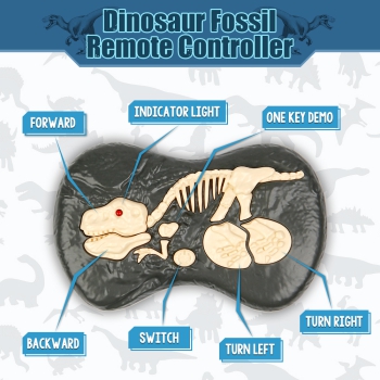 ES-SM180 Dinosaurier Spielzeug Ferngesteuertes Dino LED Beleuchtung Brüllendes Gehen