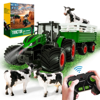 ES-6644K-G 2.4G 1:24 6CH RC Farm Viehtransporter Wagen mit breitem
