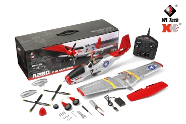 ES-A280-P51 2.4G RC 3D/6G System-Flugzeug mit 6-Achsen-Gyroskop