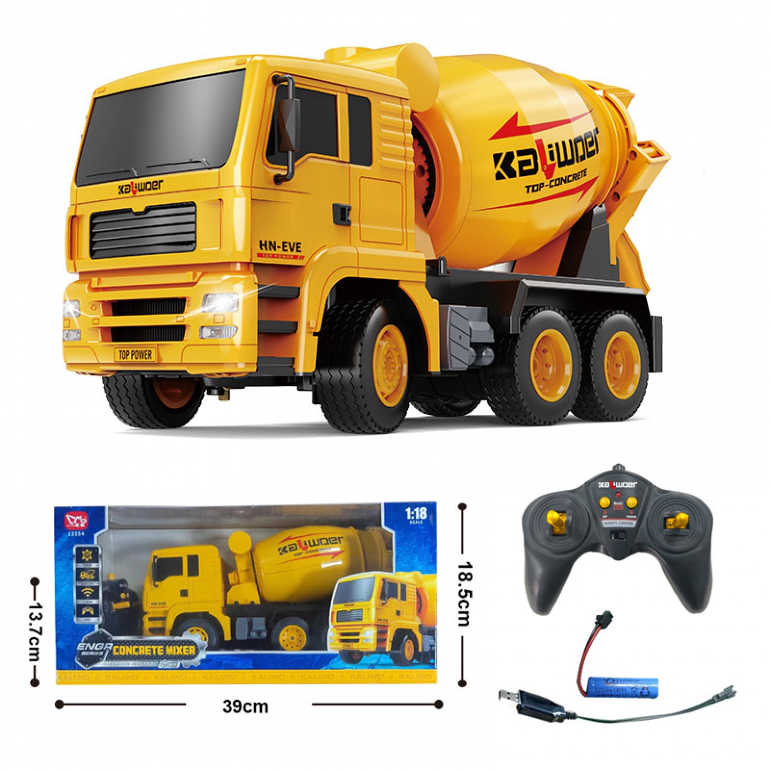 ES-13554 2.4G 1:18 6CH RC Mixer Cart