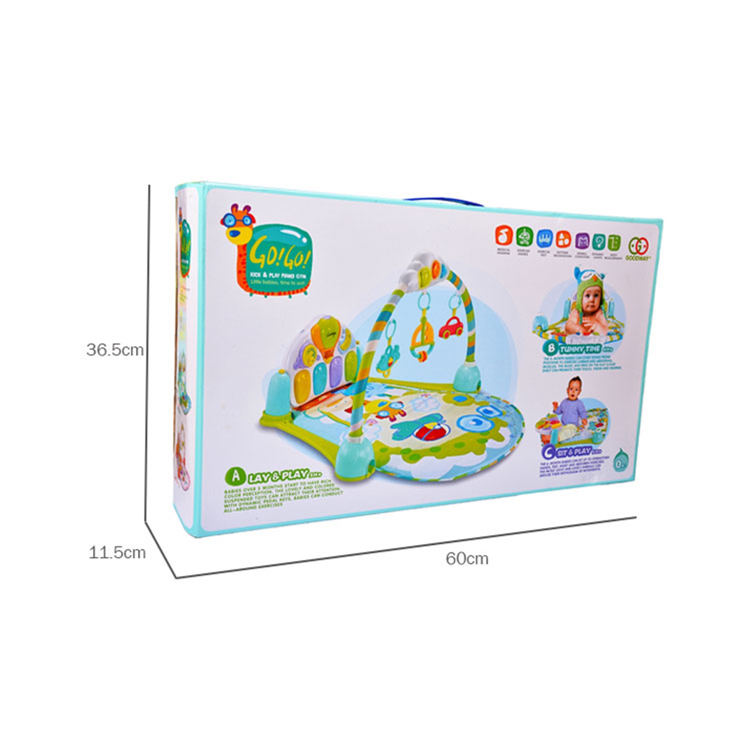 Baby play gym mat